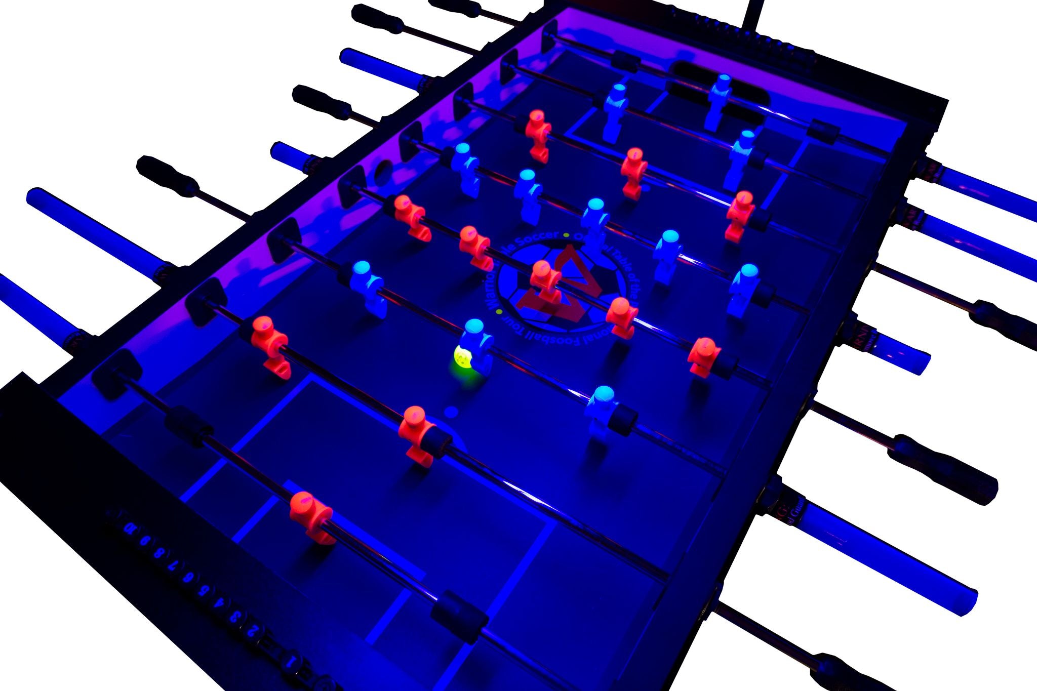 Black Light Foosball Table Warrior Foosball